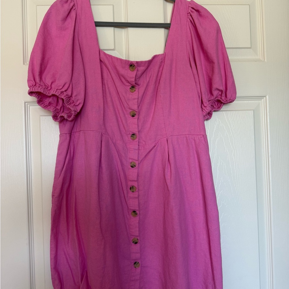 Old Navy Pink Smocked Neckline Top